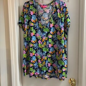 Lilly Pulitzer XXL Disney Floral Short Sleeve Tee - Multicolor
